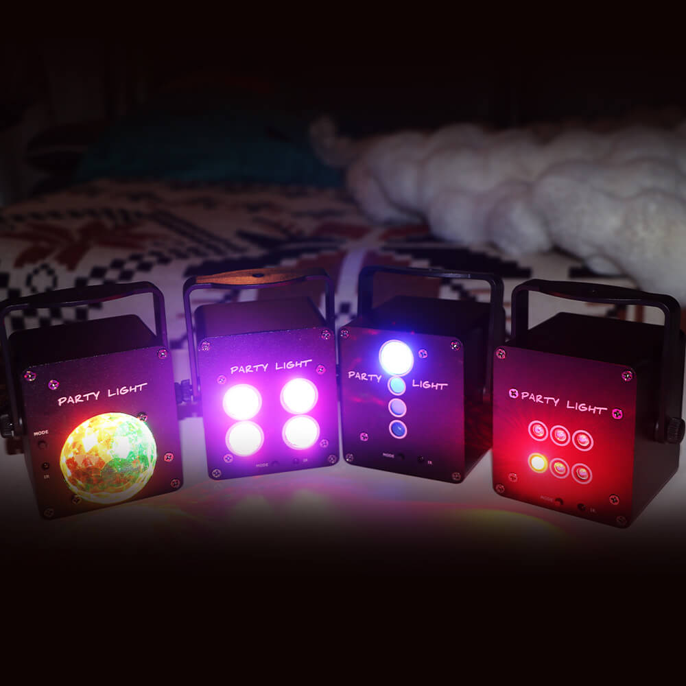 FA Series 4pcs/set Magic 4in1 battery operated remote control projector christmas lights