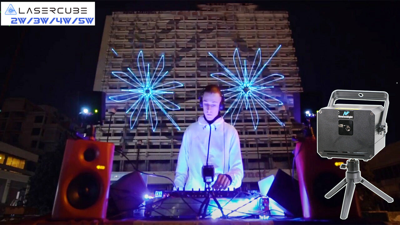 Best disco show with DJ laser lights