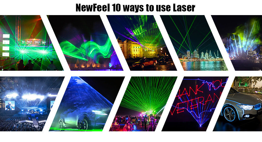 Use of stage lasers lights