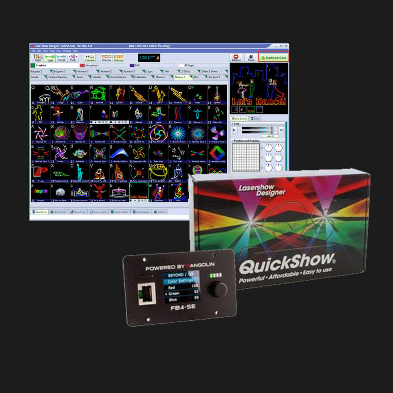 Stage laser lights intelligent control software FB4 External System