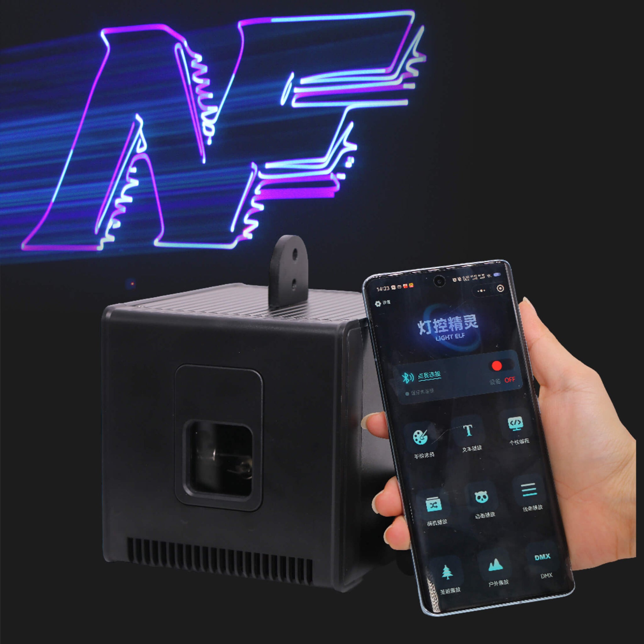 Newfeel LaserCube Battery Operated APP Remote Control Laser Light Show