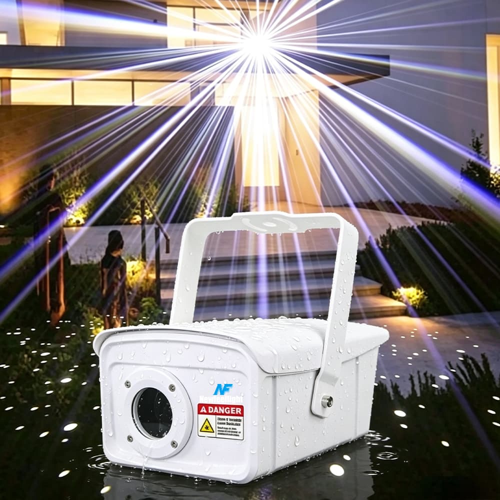 6W/9W Outdoor Waterproof Starry Star White Laser Lights Projector