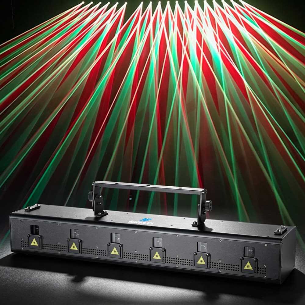 6 eye 12W RGB Animation Laser Projector Full Color Laser Lights 6 Lens