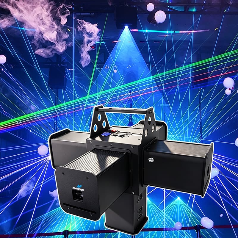 Lazer Light Machine 5W*5-Head RGB Laser Lights With Lifting DMX512 Laser Show Equipment