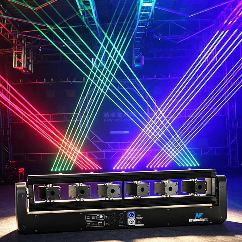 6 Eyes RGB Laser Moving Head Full Color Stage Laser Lights