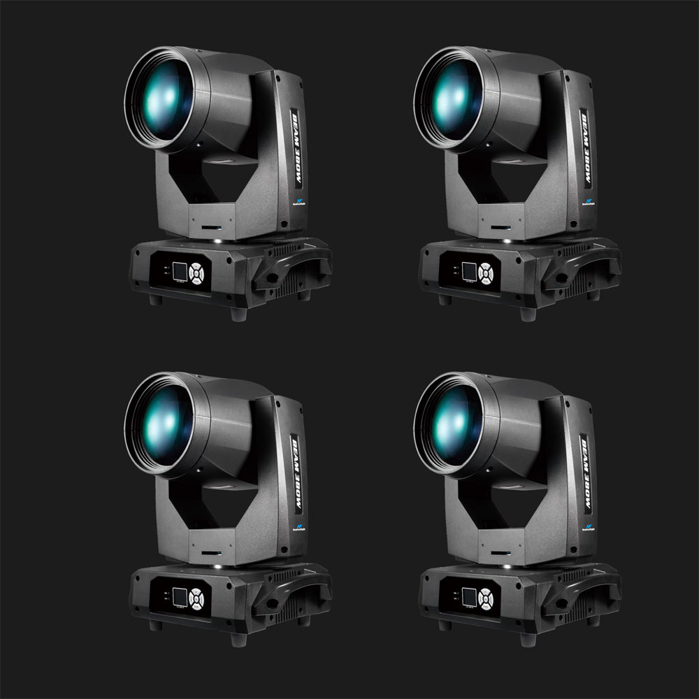 380W 20R Moving Head Lights - Beam Spot Wash DJ Stage Lights (1 or 2 Pack)