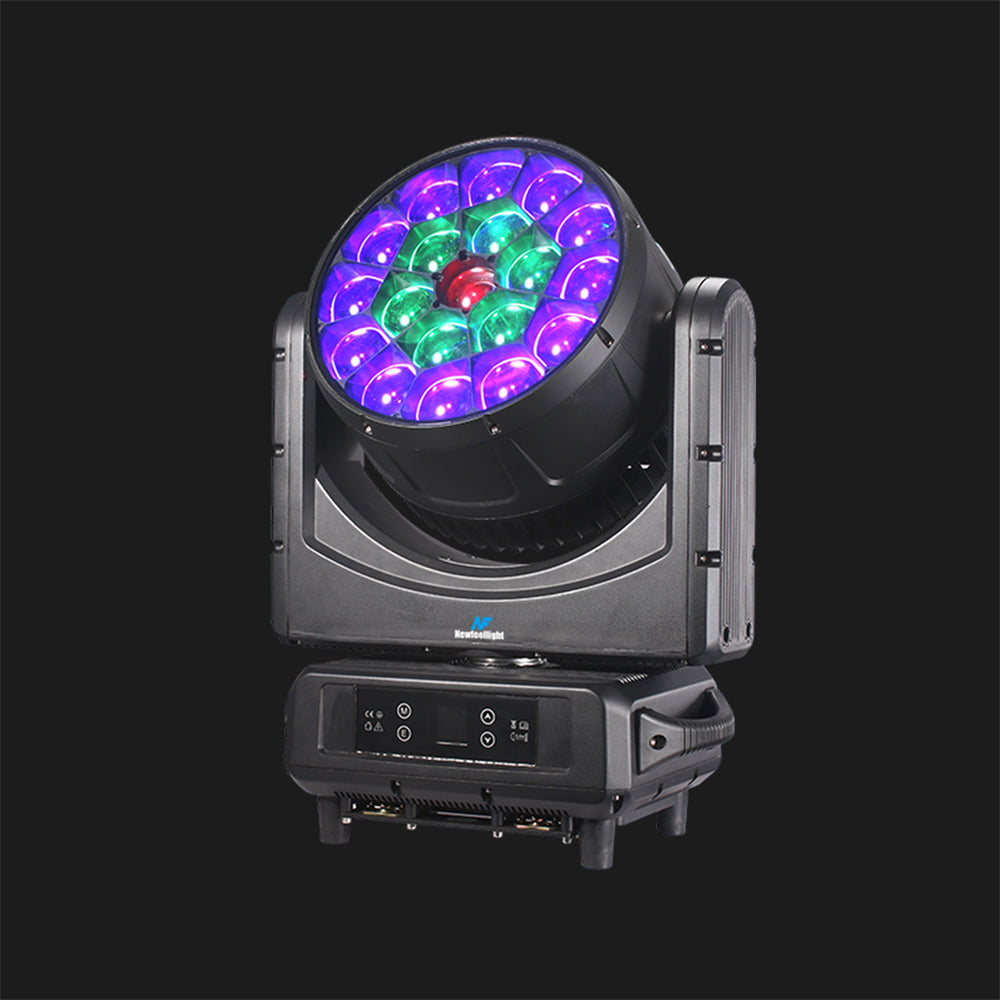 Newfeel IP65 Waterproof 19X40W Bee Eyes Advanced Moving Head Zoom Light with LCD Control Panel and CTB & CTO Filters stage lights