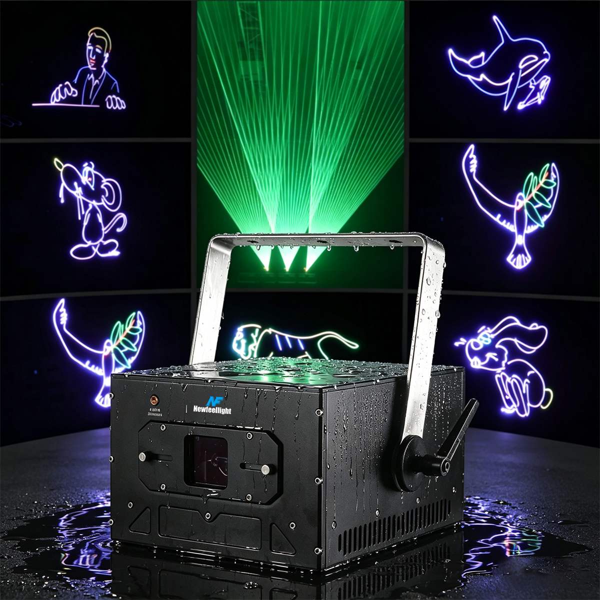 Laser Light Projector Outdoor 10W RGB